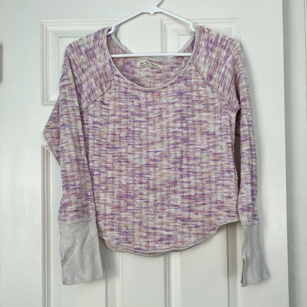 We The Free marled pink/purple sweater
